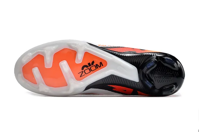 Nike Mercurial Superfly White Black Orange Firm-Ground Soccer Shoes 6