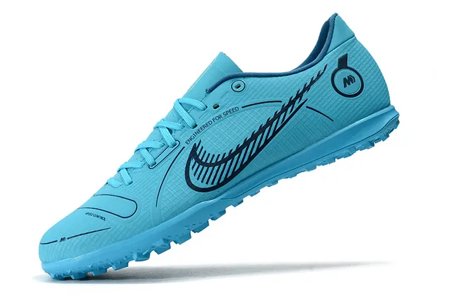 Nike Mercurial Turf branco azul verde neón Turf sapatos de futebol 16