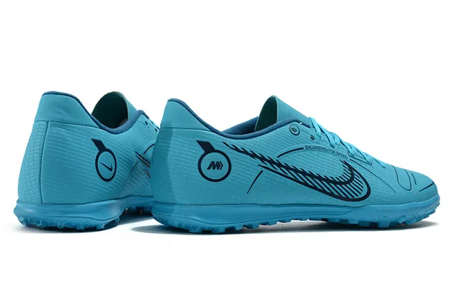 Nike Mercurial Turf branco azul verde neón Turf sapatos de futebol 18