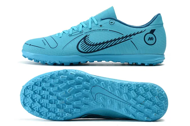 Nike Mercurial Turf branco azul verde neón Turf sapatos de futebol 20