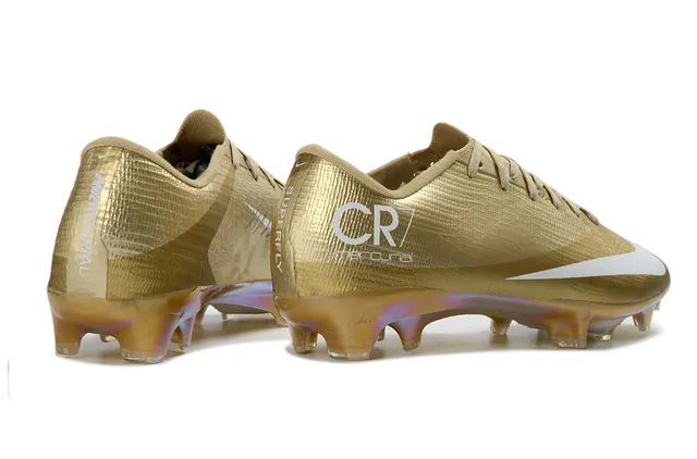 Nike Mercurial Vapor CR7 Gold Iridescent Firm-Ground Soccer Shoes 2