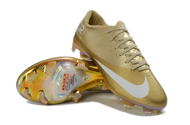 Nike Mercurial Vapor CR7 Gold Iridescent Firm-Ground Soccer Shoes 3