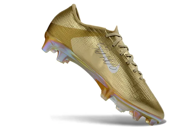 Nike Mercurial Vapor CR7 Gold Iridescent Firm-Ground Soccer Shoes 5