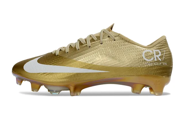 Nike Mercurial Vapor CR7 Gold Iridescent Firm-Ground Soccer Shoes 7