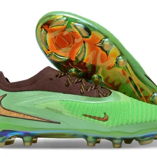 Nike Mercurial Vapor Green Brown Knit Upper Iridescent Soleplate Firm-Ground Soccer Shoes