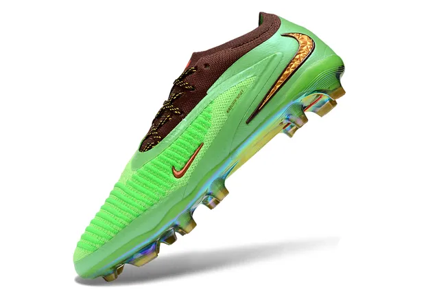 Nike Mercurial Vapor Green Brown Knit Upper Iridescent Soleplate Firm-Ground Soccer Shoes 3