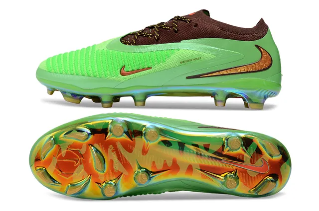 Nike Mercurial Vapor Green Brown Knit Upper Iridescent Soleplate Firm-Ground Soccer Shoes 6