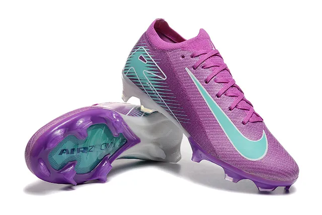 Nike Mercurial Vapor Purple and Teal Firm-Ground Soccer Shoes 6