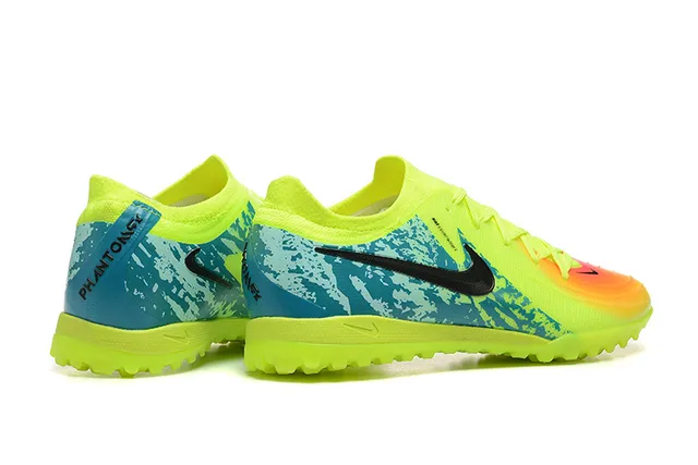 Nike Mercurial Vapor Jaune Bleu Bas De Coupe Ajusté Socquette Supérieur Dégradé Néon Pointe Relvado Chaussures De Football 2