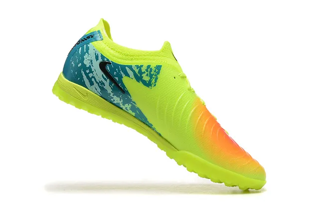 Nike Mercurial Vapor Jaune Bleu Bas De Coupe Ajusté Socquette Supérieur Dégradé Néon Pointe Relvado Chaussures De Football 4