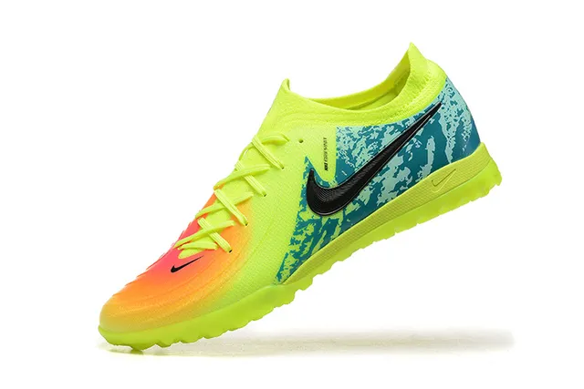 Nike Mercurial Vapor Jaune Bleu Bas De Coupe Ajusté Socquette Supérieur Dégradé Néon Pointe Relvado Chaussures De Football 5