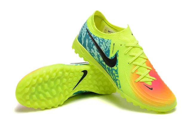 Nike Mercurial Vapor Jaune Bleu Bas De Coupe Ajusté Socquette Supérieur Dégradé Néon Pointe Relvado Chaussures De Football 6