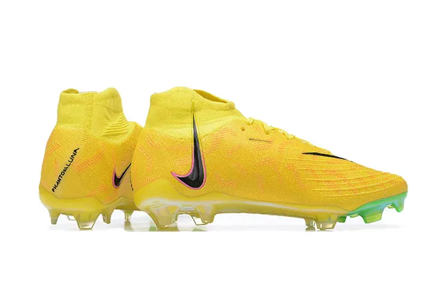 Nike Mercurial Vapor Yellow Green High-Cut Flyknit Upper Asymmetric Lacing Firm-Ground Soccer Shoes 2
