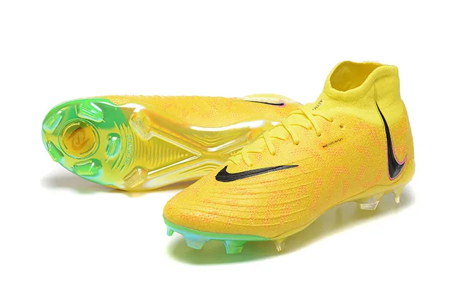 Nike Mercurial Vapor Yellow Green High-Cut Flyknit Upper Asymmetric Lacing Firm-Ground Soccer Shoes 4