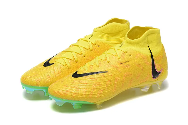 Nike Mercurial Vapor Yellow Green High-Cut Flyknit Upper Asymmetric Lacing Firm-Ground Soccer Shoes 5