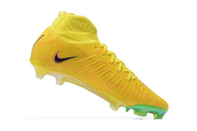 Nike Mercurial Vapor Yellow Green High-Cut Flyknit Upper Asymmetric Lacing Firm-Ground Soccer Shoes 7