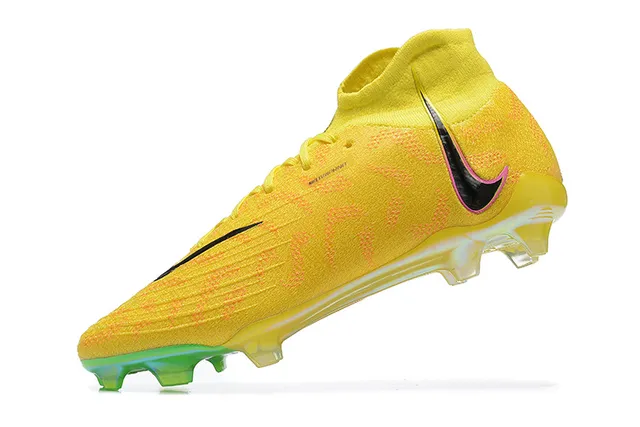 Nike Mercurial Vapor Yellow Green High-Cut Flyknit Upper Asymmetric Lacing Firm-Ground Soccer Shoes 8