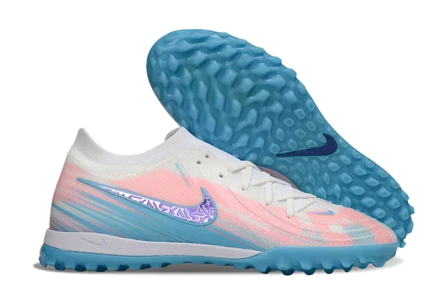 Nike Multicolor Blue Knit Upper Gradient Colorway Turf Soccer Shoes 1