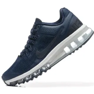 Nike नेवी व्हाइट मेश अपर फुल लेंथ विजिबल एयर यूनिट रनिंग शूज