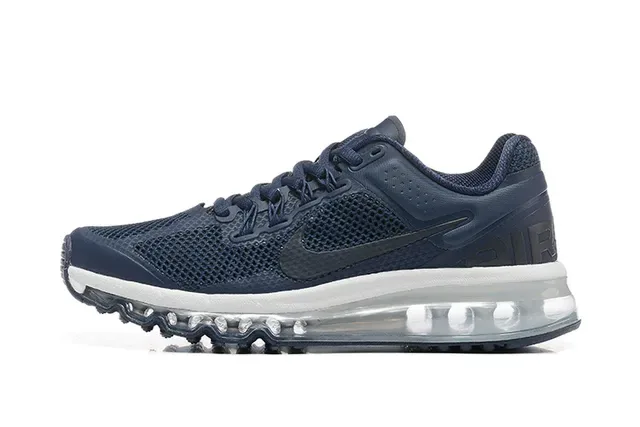 Nike Chaussures de Running Navy White Mesh Upper Full-Length Visible Air Unit 4