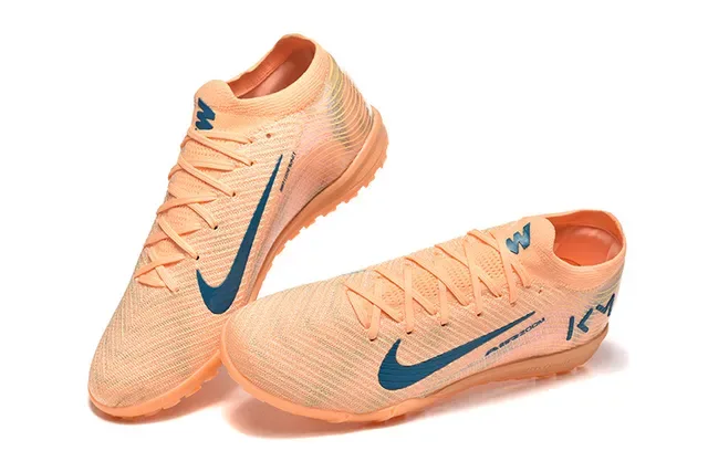 Nike Orange Blue Knit Upper Outsole Turf Soccer Shoes 2