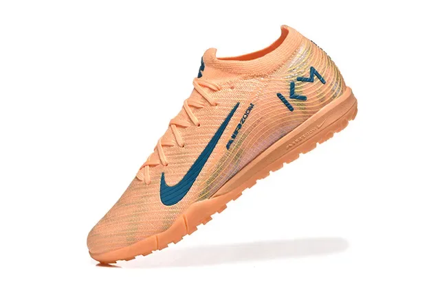 Nike Orange Blue Knit Upper Outsole Turf Soccer Shoes 4