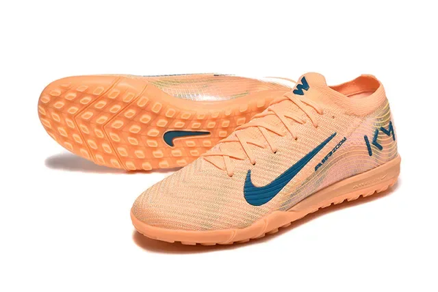 Nike Orange Blue Knit Upper Outsole Turf Soccer Shoes 6