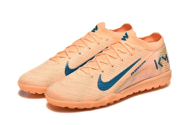 Nike Orange Blue Knit Upper Outsole Turf Soccer Shoes 8
