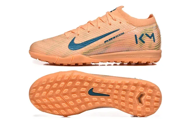 Nike Orange Blue Knit Upper Outsole Turf Soccer Shoes 9