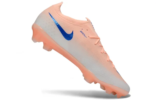 Nike Orange Blue Low-Cut Sock-Fit Upper Atomknit Engineered Mesh Firm-Ground Soccer Shoes 2