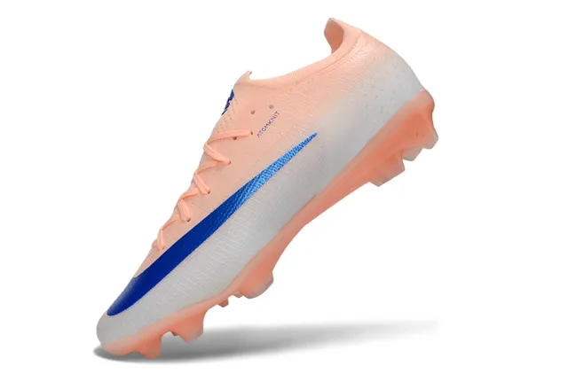 Nike Orange Blue Low-Cut Sock-Fit Upper Atomknit Engineered Mesh Firm-Ground Soccer Shoes 3