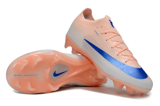 Nike Orange Blue Low-Cut Sock-Fit Upper Atomknit Engineered Mesh Firm-Ground Soccer Shoes 4