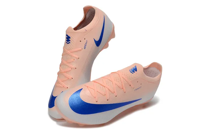 Nike Orange Blue Low-Cut Sock-Fit Upper Atomknit Engineered Mesh Firm-Ground Soccer Shoes 7