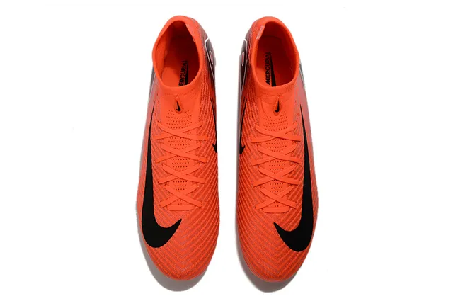Nike Orange Pink High-Cut Sock-Fit Upper Gradient Midfoot Firm-Ground Soccer Shoes 2
