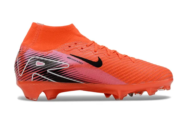 Nike Orange Pink High-Cut Sock-Fit Upper Gradient Midfoot Firm-Ground Soccer Shoes 7