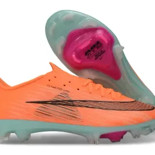 Nike Orange Transparent Flyweave Upper Air Zoom Cushioning Firm-Ground Soccer Shoes