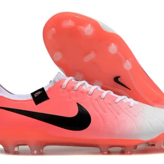 Nike Orange White Low-Cut Synthetic Upper Gradient Colorway Firm-Ground Soccer Shoes