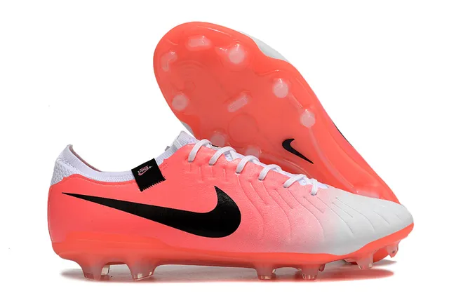 Nike Orange White Low-Cut Synthetic Upper Gradient Colorway Firm-Ground Soccer Shoes 1