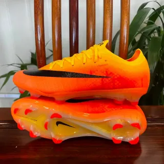 Nike Orange Yellow Low-Cut Knit Upper Gradient Firm-Ground Soccer Shoes
