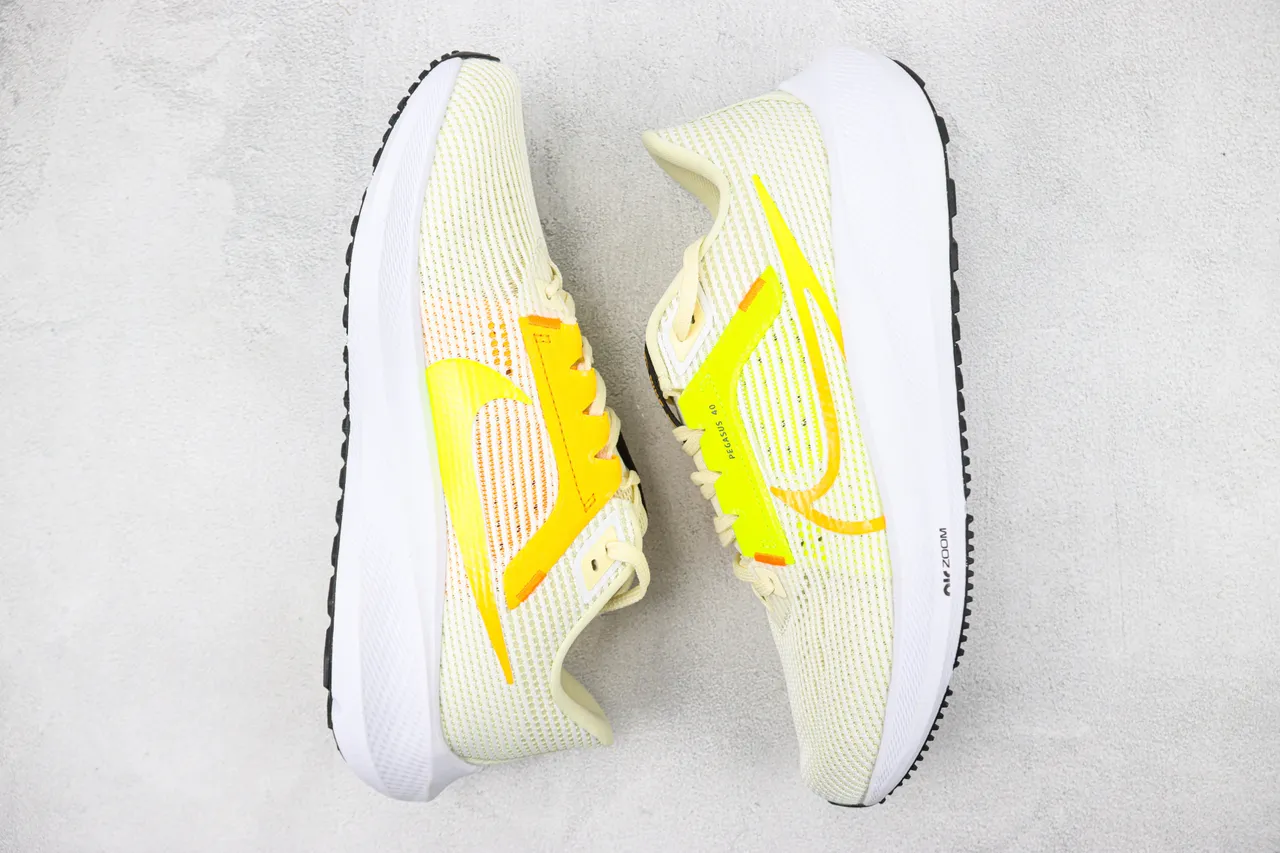 Nike Pegasus 40 Neon Yellow Off-White Running Shoes 2