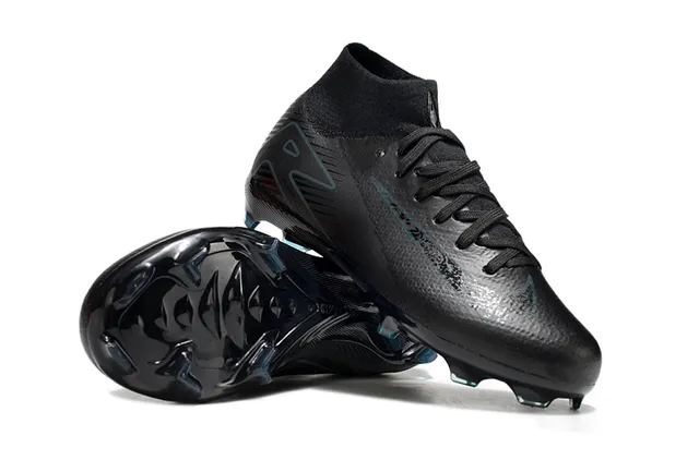 Nike Phantom GT Black Blue High-Cut Sock-Fit Collar Firm-Ground Soccer Shoes 2