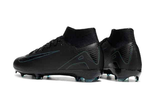 Nike Phantom GT Black Blue High-Cut Sock-Fit Collar Firm-Ground Soccer Shoes 4
