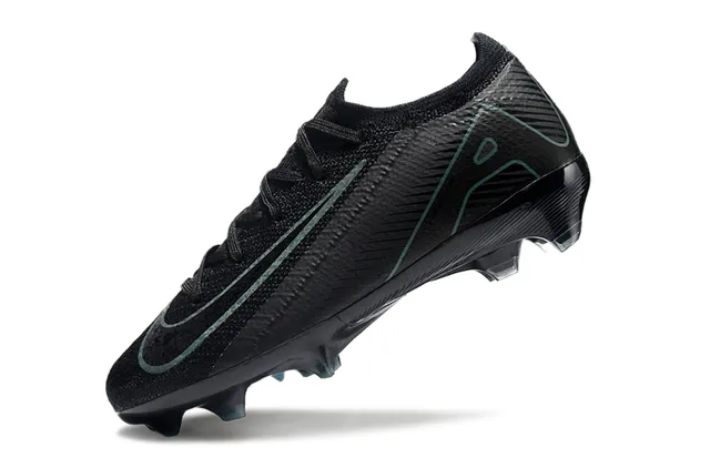 Nike Phantom GT Black Blue Knit Upper Asymmetric Lacing Firm-Ground Soccer Shoes 3