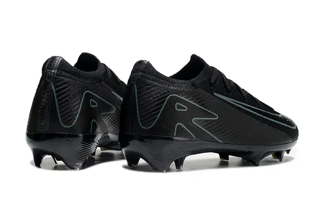 Nike Phantom GT Black Blue Knit Upper Asymmetric Lacing Firm-Ground Soccer Shoes 5