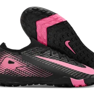 Nike Phantom GT Black Pink Knit Upper Low-Cut Collar Turf Soccer Shoes
