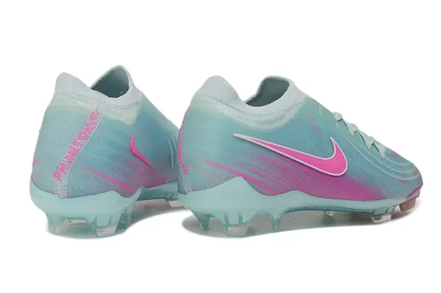 Nike Phantom GT Blue Pink Knit Upper Asymmetrical Lacing Firm-Ground Soccer Shoes 5