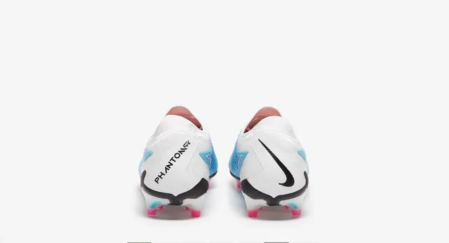 Nike Phantom GT Blue Pink Knit Upper Wave-Textured Firm-Ground Soccer Shoes 3