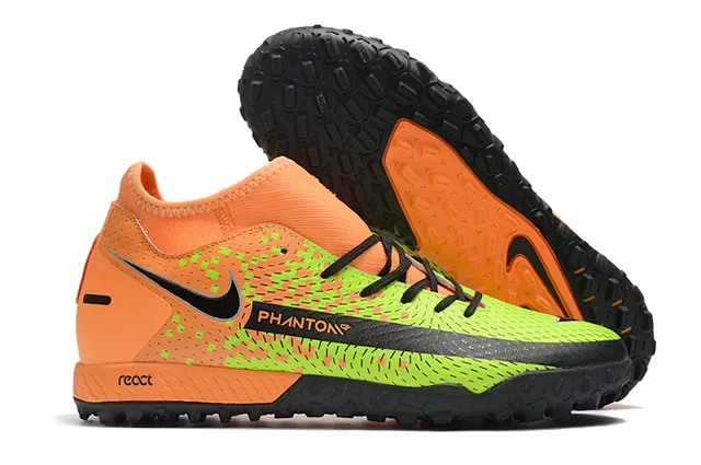 Nike Phantom GT Vert Bleu Collet Ajusté à la Chaussette Tissu Mesh Supérieur Engineered Chaussures de Football pour Pelouse 2