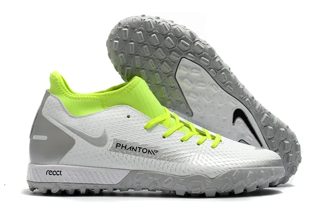 Nike Phantom GT Vert Bleu Collet Ajusté à la Chaussette Tissu Mesh Supérieur Engineered Chaussures de Football pour Pelouse 7