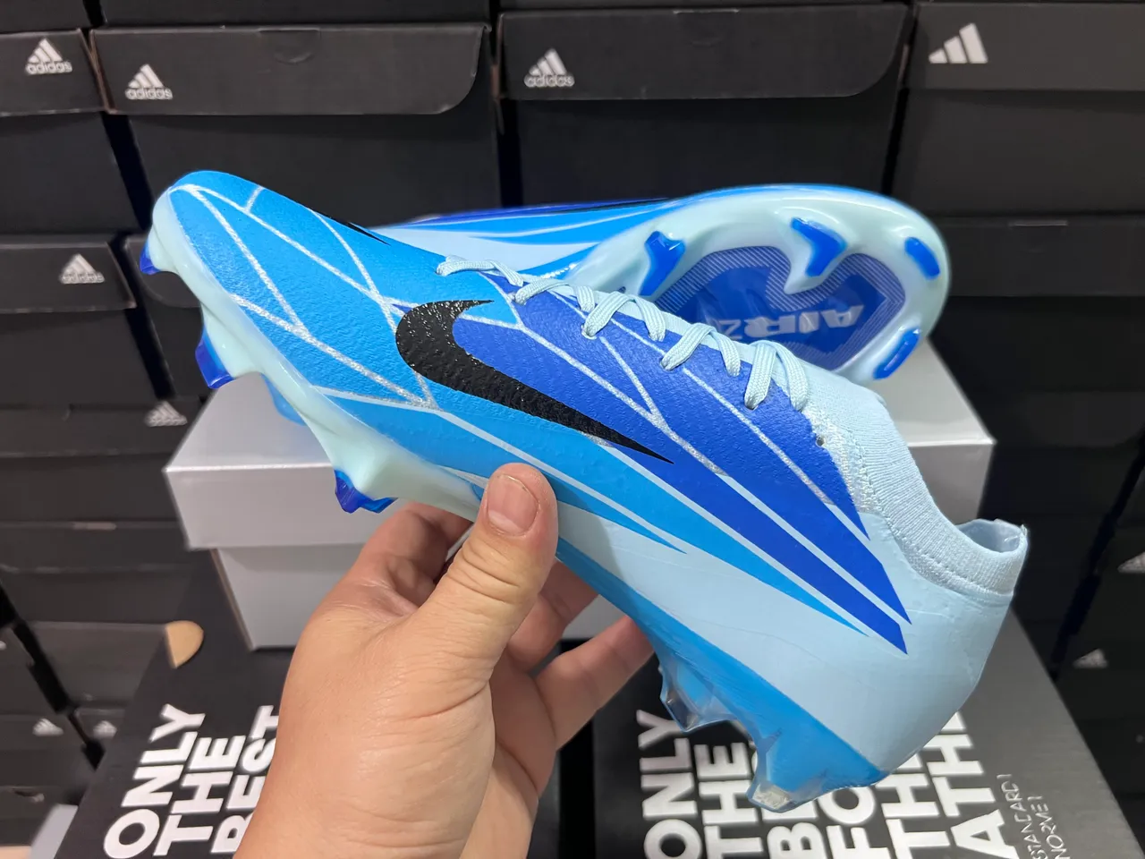 Nike Phantom GT Light Blue Black Firm-Ground Soccer Shoes 4